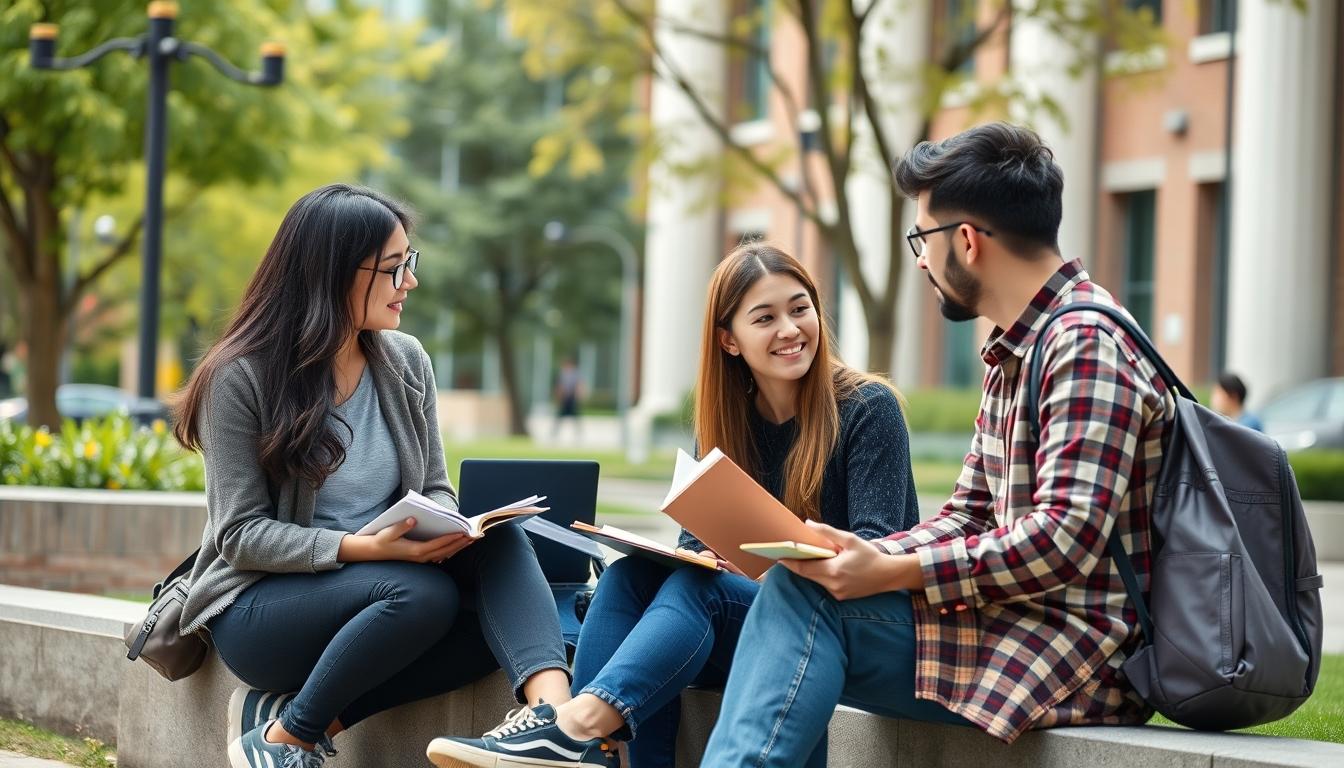 Students working in research laboratory